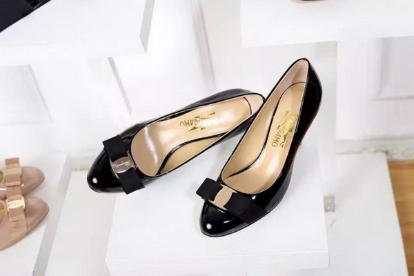 Ferragamo Shallow mouth kitten heel Shoes Women--012